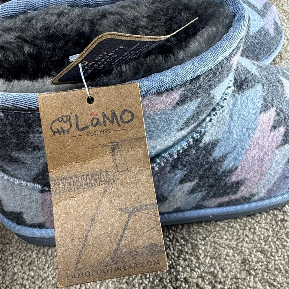 Lamo Women's Geometric Slippers - Blue, Pink, Gray - Picture 7 of 7